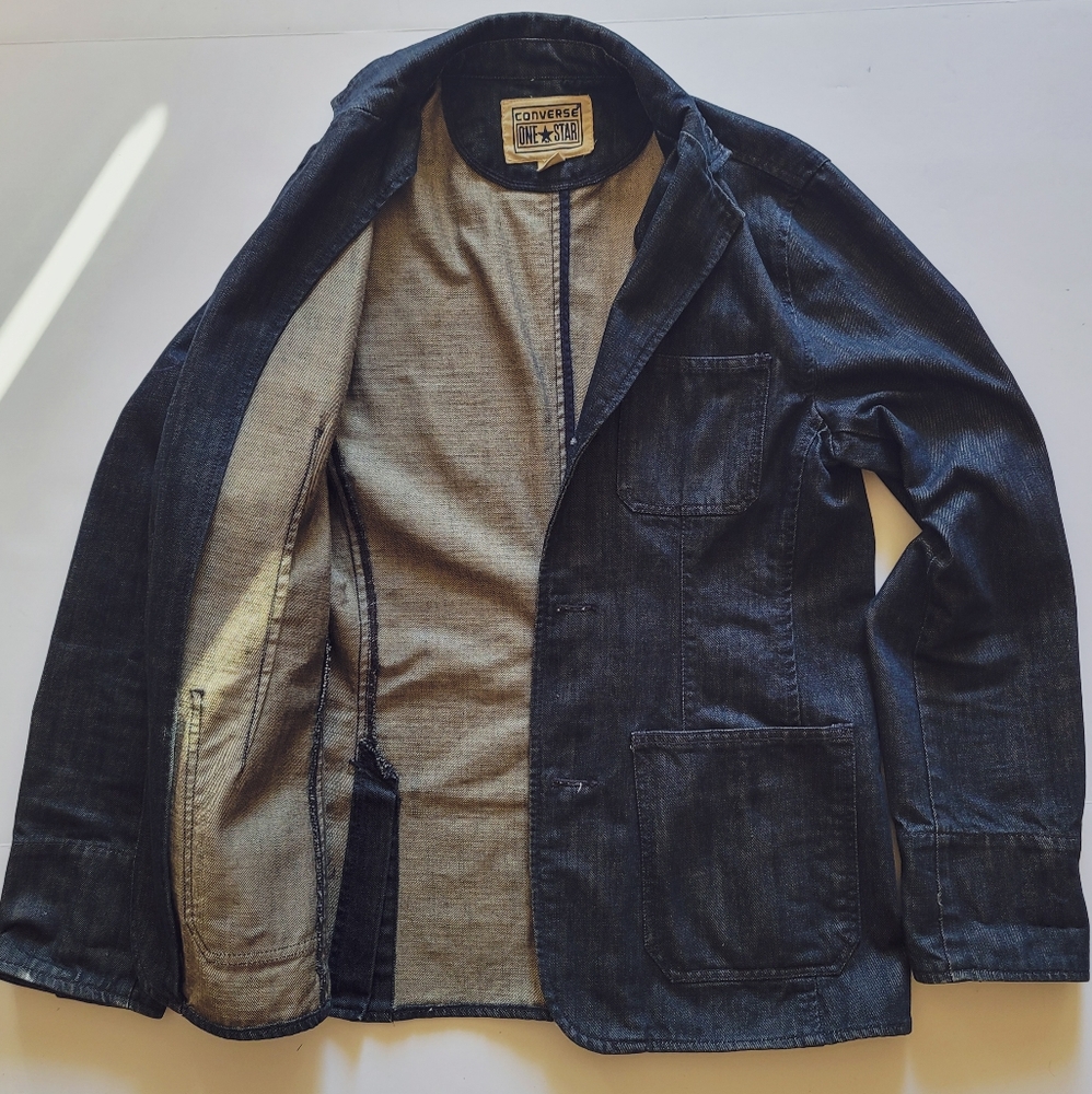 Converse ONE STAR Dark Blue Dark Denim Blazer Jacket - Size Small